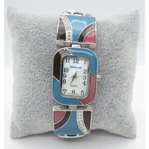 Women Versales Quartz WR Analog 24mm Dial Causal Tank Style Watch (F585)